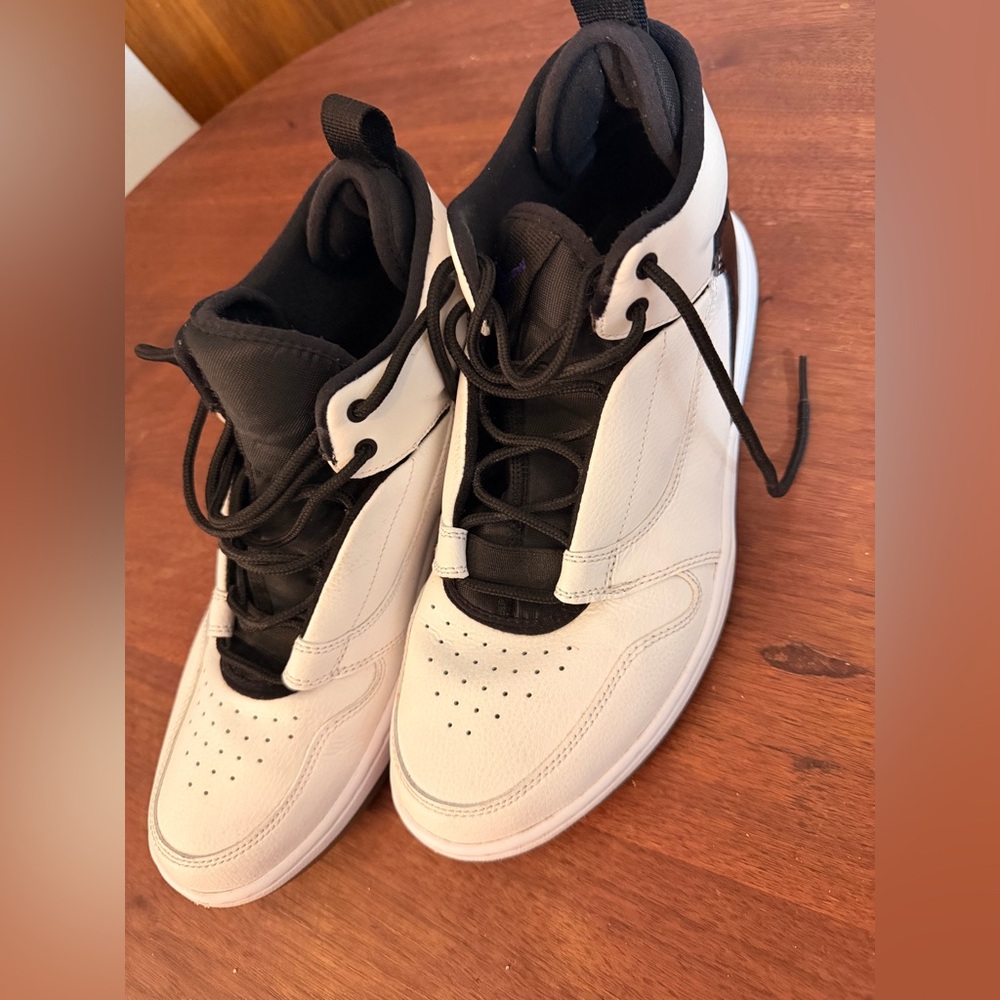 Nike White and Black High-Top Sneakers